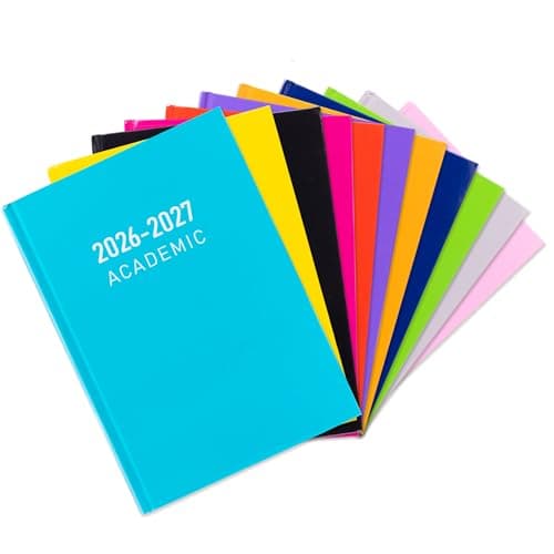 Image of 2026 2027 Academic Diary A5 Week to View - Mid Year Student Planner August 2026 to July 2027 - Hardback School College Organiser with Ribbon Bookmark (Turqu)