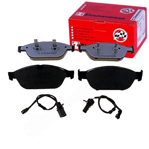 Image of ZIMMERMANN 25158.900.2 Front Brake Pad Set with Wear Warning Contact Photo Corresponds to Box Contents Compatible with Audi A6 Avant 4G5, 4GD, C7