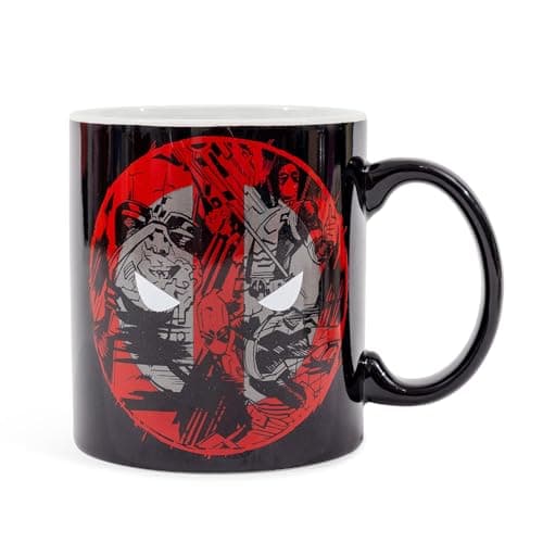 Image of Silver Buffalo Marvel Comics Deadpool MERC with A Mouth Ceramic Mug | Holds 20 Ounces