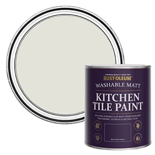 Image of Rust-Oleum Beige water resistant Kitchen Tile Paint in Matt Finish - Portland Stone 750ml