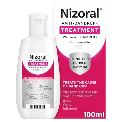 Image of Nizoral Anti-Dandruff Treatment Shampoo, Treats and Prevents Dandruff, Clinically Proven to Control Itchy & Flaky Scalps, Contains Ketoconazole, 1 x 100ml