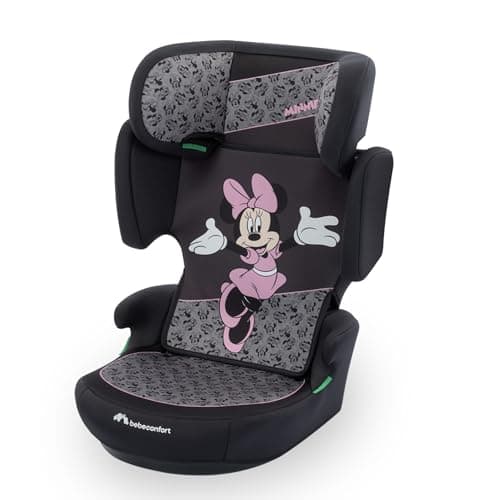 Image of Bebeconfort Disney RoadSafe i-Size, Backrest Booster Car Seat, 3.5-12 Years (100-150cm), Minnie Mouse Car Seat, Foldable & Lightweight, Seat Belt Installation, 14 Headrest Positions, Authentic Minnie