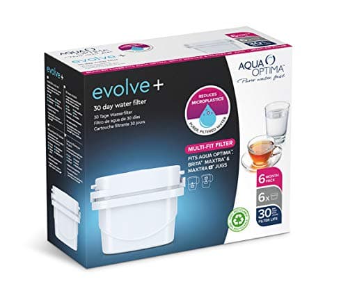 Image of Aqua Optima EPS612 Evolve plus 30 Day Water Filter Cartridge, 6 Pack (6 Months Supply), Old Version