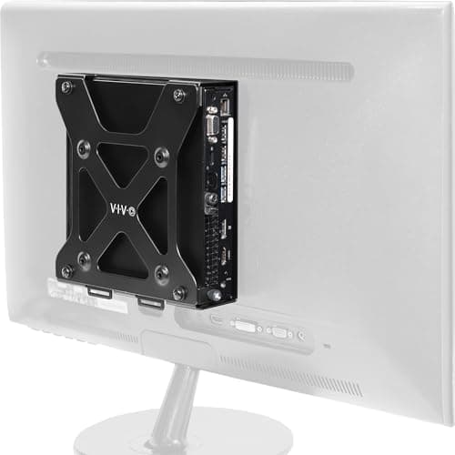 Image of VIVO Behind Monitor Mini PC VESA Mount Designed for Dell OptiPlex Micro CPU, Monitor Arm Computer Holder, Concealed Behind Screen, Desk and Wall Mounting Options, Black, Mount-DLMM2