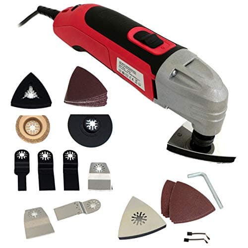 Image of Voche® 300W Oscillating Multi Function Power Tool Plus 45 Piece Detail Sanding, Cutting & Grinding Accessories Set - German TUV GS Approved