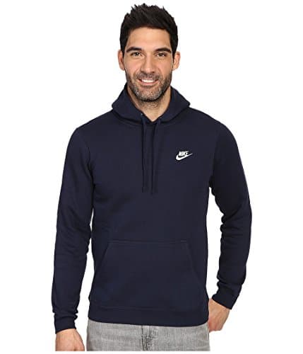 Image of Nike Men's Sportswear Hoodie Sweatshirt, Blue(Obsidian/White), Medium