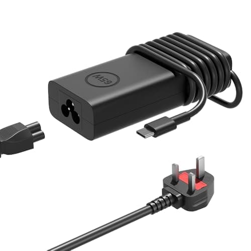 Image of 65W USB C Charger Compatible with Dell Pro 13 14 16 & XPS 13 12 14 Latitude 7400 7410 7440 7320 3410 3420 3320 5430 5420 5440 9420 9410 Inspiron 5482 5582 7390 7440 2-in-1 Chromebook 3100 5190 Laptop