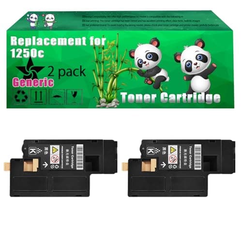 Image of Replacement 1250c Toner Cartridge Compatible for Dell 1250c 1350cnw 1355cn 1355cnw C1760nw C1765nf C1765nfw Printers, Up to 2000 Pages, Vivid Colors, Contains Chip (2 Pack Black)