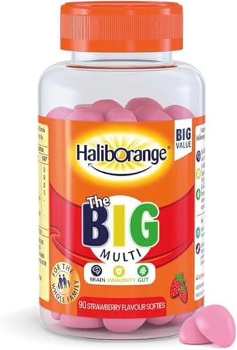 Image of Haliborange Big Multivitamin | Vitamin A | Vitamin D | Calcium | Strawberry | 90