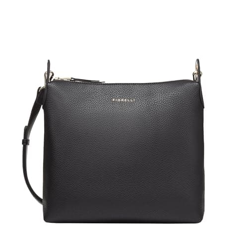 Image of Fiorelli Women's Coco Crossbody Bag, Stylish Handbag with Adjustable Body Strap, Black Faux Leather
