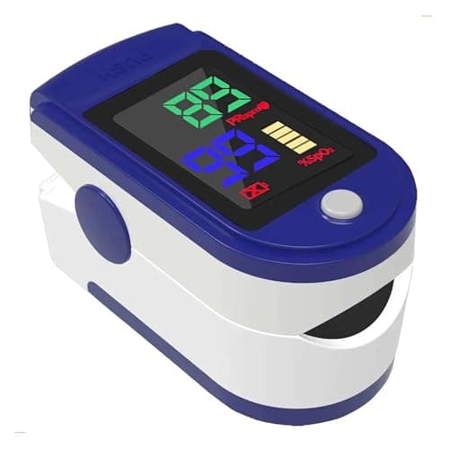 Image of IndoTeam Pulse Oximeter/Blood Oxygen Monitor Finger Saturation with LED Display and Lanyard – Finger Heart Rate Monitor with SpO2 Pulse Oximeter Display - Oxygen Saturation Monitors