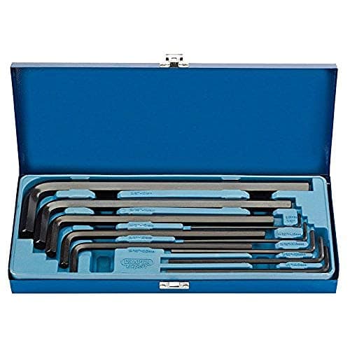 Image of Draper 33895 Expert Metric Extra Long Pattern Hexagon Key Set, 10 Pieces , Blue