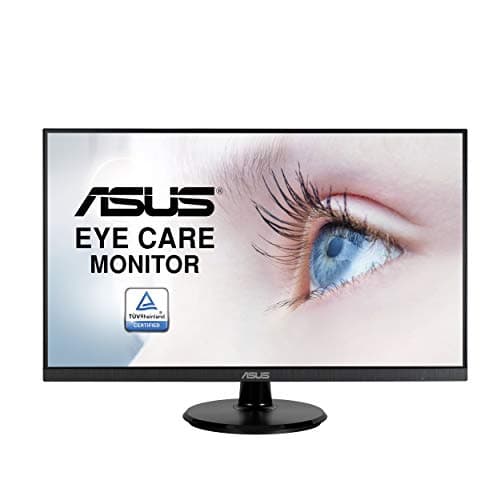 Image of ASUS 27” 1080P Monitor (VA27DQ) - Full HD, IPS, 75Hz, Speakers, Adaptive-sync/FreeSync™, Low Blue Light, Flicker Free, VESA Mountable, Frameless, HDMI, VGA, DisplayPort, Tilt Adjustable, BLACK