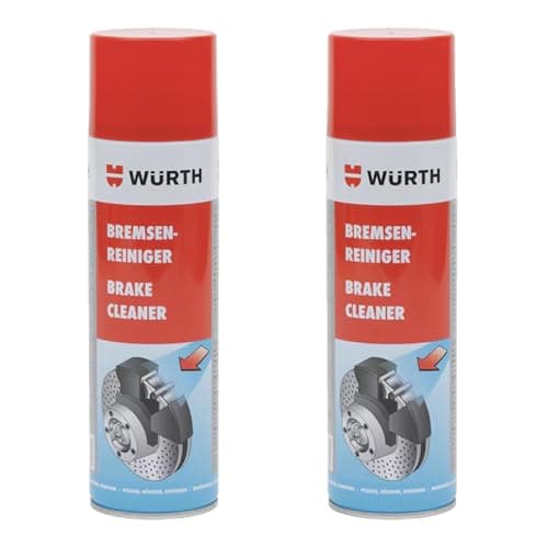 Image of Wurth Brake Cleaner Spray Aerosol Professional Clutch Parts Cleaner Degreaser 2x500ml