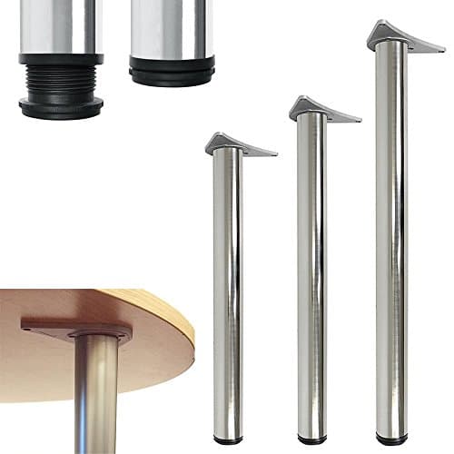 Image of Adjustable Breakfast Bar Worktop Support Table Leg 710, 820, 1100 (710 mm, Polished Chrome)
