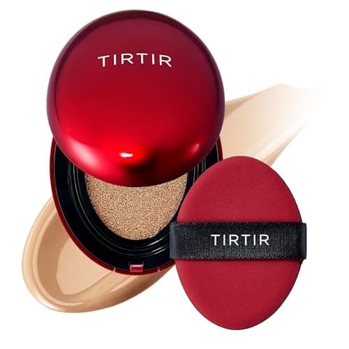 Image of TIRTIR Mask Fit Red Cushion Foundation | Full coverage, Weightless, Skin fit, Satin Glow Finish, Korean Makeup, beauty, Tattoo cover up, Buildable (#33N Macchiato (18 g)