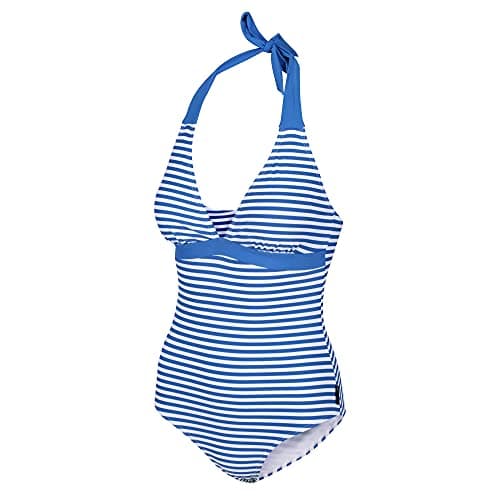 Image of Regatta Women's Flavia Costume Swimsuit, Strong Blue Stripe, 16