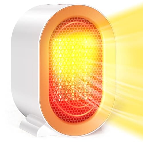 Image of Timiyou Electric Heater, 800/1200W Low Energy Silent Space Heater, Thermostat 2 Modes, Overheating & Tip-Over Protection Quiet& Powerful Portable Ceramic Fan Heaters for Home Bedroom
