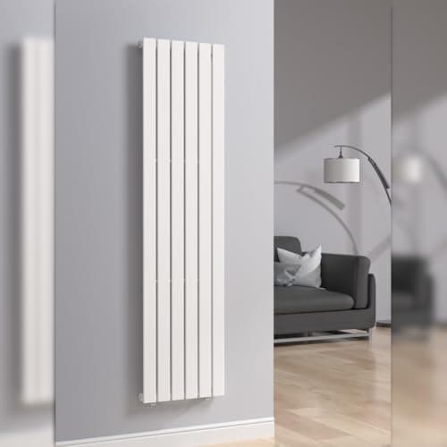 Image of Built Right 1800 x 560mm Flat Panel Designer Radiator – Single & Double Column Modern Central Heating Radiator, White or Anthracite (Single 1800 x 560mm, White)