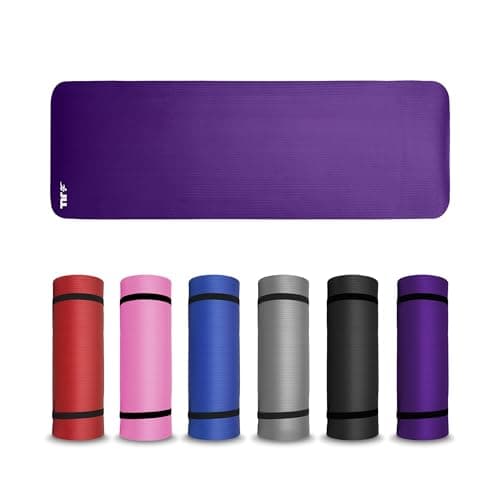 Image of JLL Yoga Mat Thick 10mm Non-Slip Pilates Workout Exercise Mat, Ideal Camping Mat(Purple)