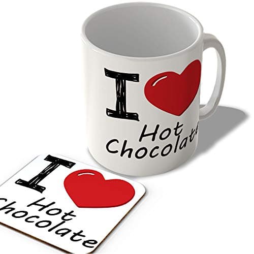 Image of McMug - I Love Hot Chocolate - Mug and Coaster Set, Ceramic, 11fl.oz.