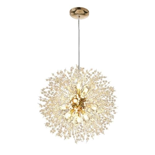 Image of Modern d CrystalLED nt Light for Living Room & Bedroom Adjustable G9 Bulb Hanging Fixture Ele Home Decor Lighting