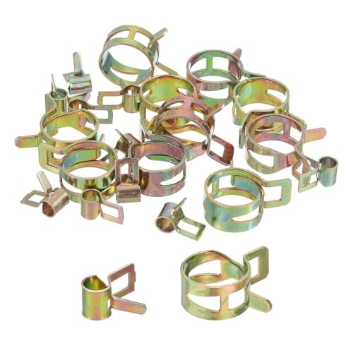 Image of sourcing map ID 5mm 16mm 3/16 Inch 5/8 Inch Fuel Line Hose Clips, Pipe Spring Hose Clamp,Low Pressure Air Clamp, Water Pipe Air Tube Vacuum Hose Clips Fastener Pack of 20