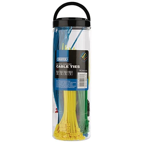 Image of Draper 90737 650 Piece Assorted Coloured Nylon Cable Tie Pack
