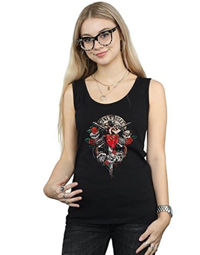 Image of Guns N Roses Women's Bleeding Heart Vest Black XX-Large