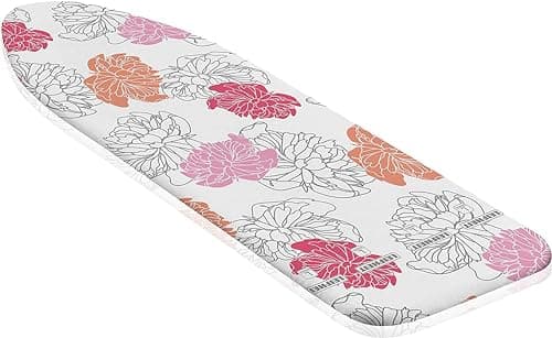 Image of Leifheit Cotton Comfort L/Universal Ironing Board Cover, for max. 140x45cm, for steam irons, Iron Board Cover with extra thick Molleton padding, Velcro fastening and elasticated waistband