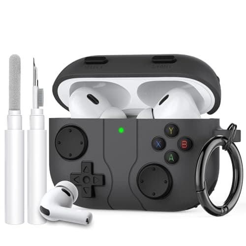 Image of AhaStyle AirPods Pro 3 Case Cover with Cleaning Kit Retro Handheld Game Console Design for AirPods Pro 3rd Generation Case Soft Silicone Protective Cover Skin for Apple AirPods Pro 3rd Gen 2025