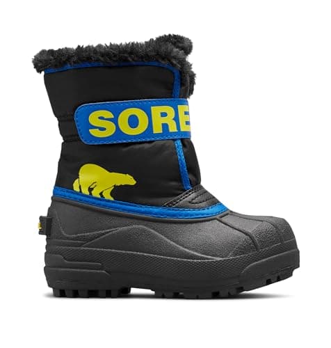 Image of Sorel Unisex Kids Commander Snow Boot, Black Super Blue Toddler Collection 2024, 8 UK