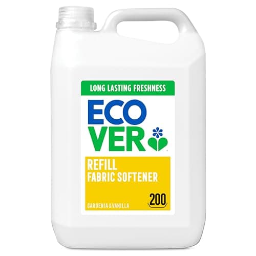 Image of Ecover Concentrated Fabric Softener Refill, Fabric Conditioner to Soften Your Clothes, Vanilla & Gardenia Scent 1 x 200 Washes, 1 x 5L