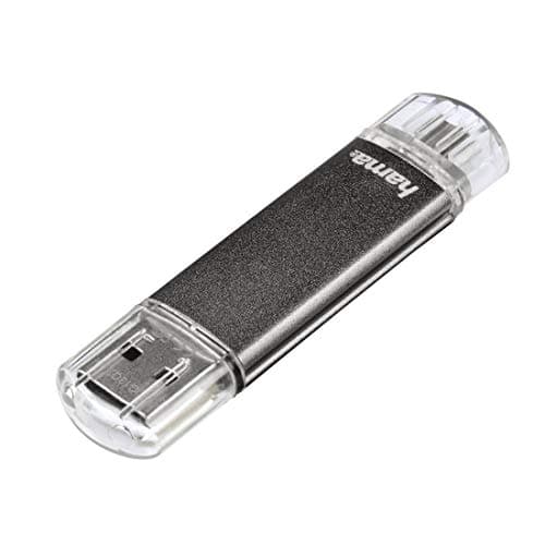 Image of Hama 114872"Laeta Twin" USB Flash Drive | USB 2.0 | 128GB | 10 MB/s | grey
