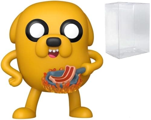 Image of POP Funko Animation: Adventure Time - Jake Vinyl Figure (Bundled with Compatible Box Protector Case), Multicolored, 3.75 inches