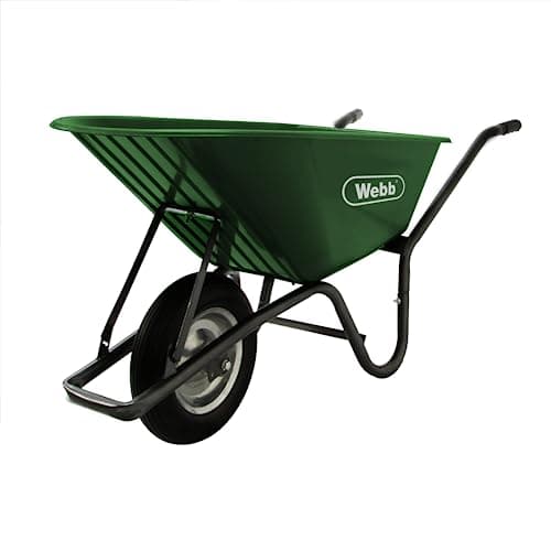 Image of Webb Wheelbarrow WEWB90 90 Litre Poly Body Barrow With Puncture Proof Wheel 150KG Capasity - 3 Year Guarantee.