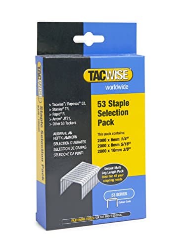 Image of Tacwise 1095 Selection Pack of Type 53 / 6-10 mm Galvanised Staples, Pack of 6000