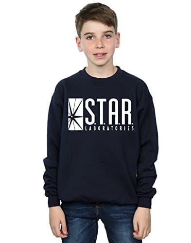 Image of DC Comics Boys The Flash Star Labs Sweatshirt 12-13 years Navy Blue