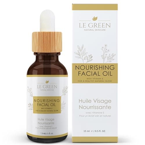 Image of Le Green Face Oil, Face Serum, Complexion-Boosting Blend with Vitamins A & E, Antioxidant-Rich Jojoba Seed & Avocado Oil, Skin-Loving Natural Ingredients for Radiant Skin
