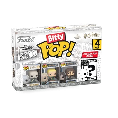 Image of Funko Bitty POP! Harry Potter - Lord Voldemort™, Draco Malfoy™ (Quidditch™), Bellatrix Lestrange™ and A Surprise Mystery Mini Figure - 0.9 Inch (2.2 Cm) Collectable - Gift Idea - Cake Topper
