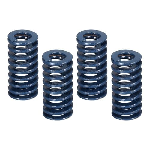 Image of sourcing map 4 Pcs 3D Printer Die Spring, 12mm OD 25mm Length Light Load Compression Mould Die Spring for Mechanical Equipment 3D Printer Electric Part Accessories, Blue