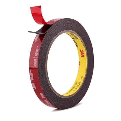 Image of 3M Double Sided Tape Heavy Duty Mounting Tape 13mm x 5.5m Strong Adhesive Waterproof Foam Tape 5925 Perfect for Automotive Home Office Decor Indoor and Outdoor Walls Black