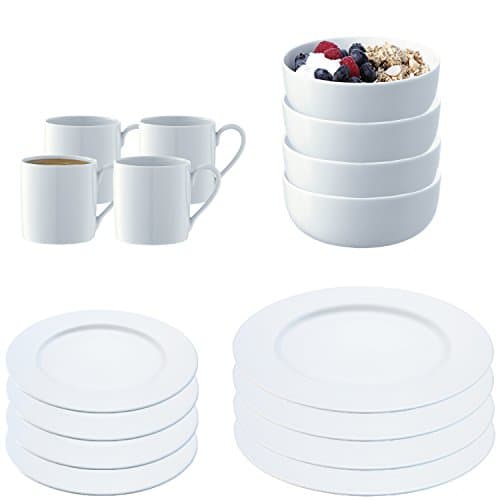 Image of LSA Dine 16 Piece Set Rimmed | Handmade Porcelain | DI57