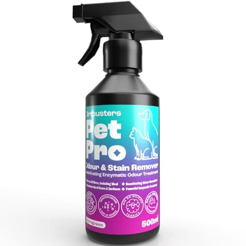 Image of Dirtbusters Pet Pro Stain And Odour Remover Spray, Powerful Dog & Cat Enzyme Urine Cleaner, Pet Stain And Odour Deodoriser, Eliminator For Carpet, Fabric & Upholstery, Wild Fig (500ml)