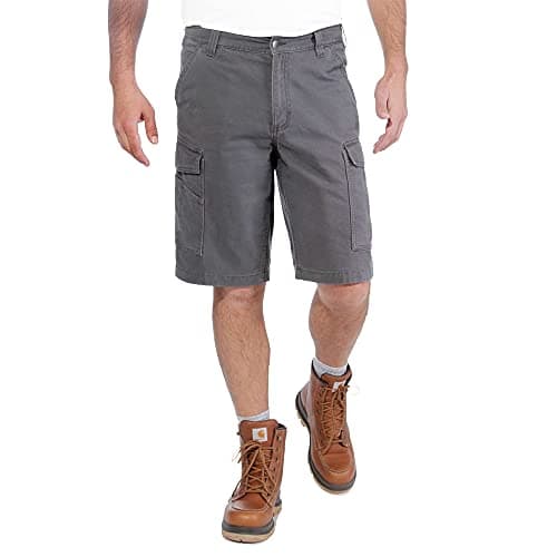Image of Carhartt Men's Rugged Flex® Relaxed Fit Canvas Cargo Work Short, Shadow, W30