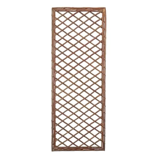 Image of Orchid® 1.8m x 0.6m Framed Natural Willow Garden Trellis Panel – Decorative Climbing Plant Support & Screening Fence, Easy Install, Responsibly Sourced Wood for Outdoor Garden, Patio & Balcony