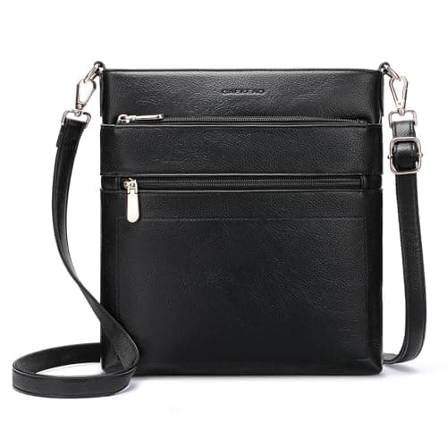 Image of GAEKEAO Crossbody Bags for Women Trendy Vegan Leather Hobo Bag Shoulder Handbags Satchel Purse with Multi Zipper Pocket