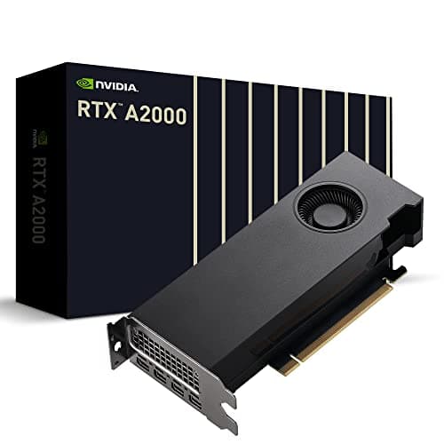 Image of PNY Quadro RTX A2000 12GB Professional Graphic Card 12GB GDDR6, PCI Express 4.0 x16, Dual Slot, 4x MiniDisplayPort, 8K Support, Ultra-quiet active fan (VCNRTXA2000-12GB-PB)