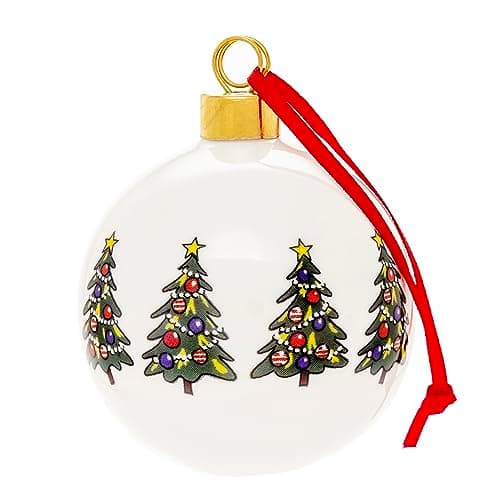 Image of Alison Gardiner Fine Bone China 6 Centimetre Christmas Tree Bauble (Christmas Trees)