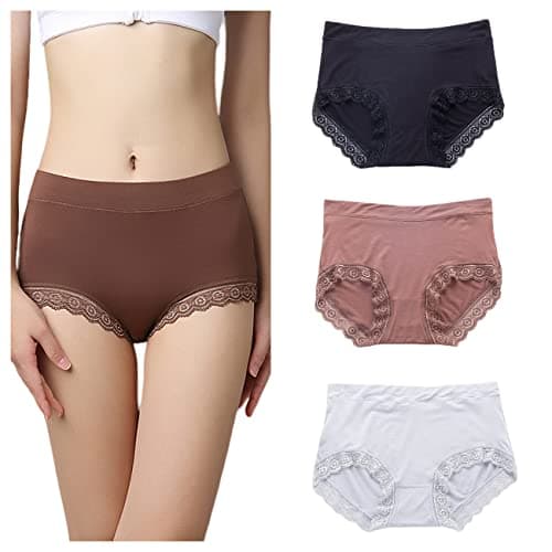 Image of marysgift Seamless Knickers for Women Ladies Pants Tummy Control Knickers Cotton Stretch Full Coverage Briefs Womens Panties High Waisted Underwear (AG4,2XL UK 14 16)